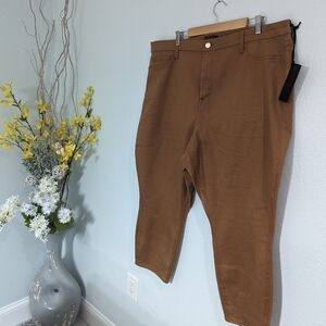 NWT Jen7 by 7 for all mankind Mustard yellow jeans size 24 skinny ankle